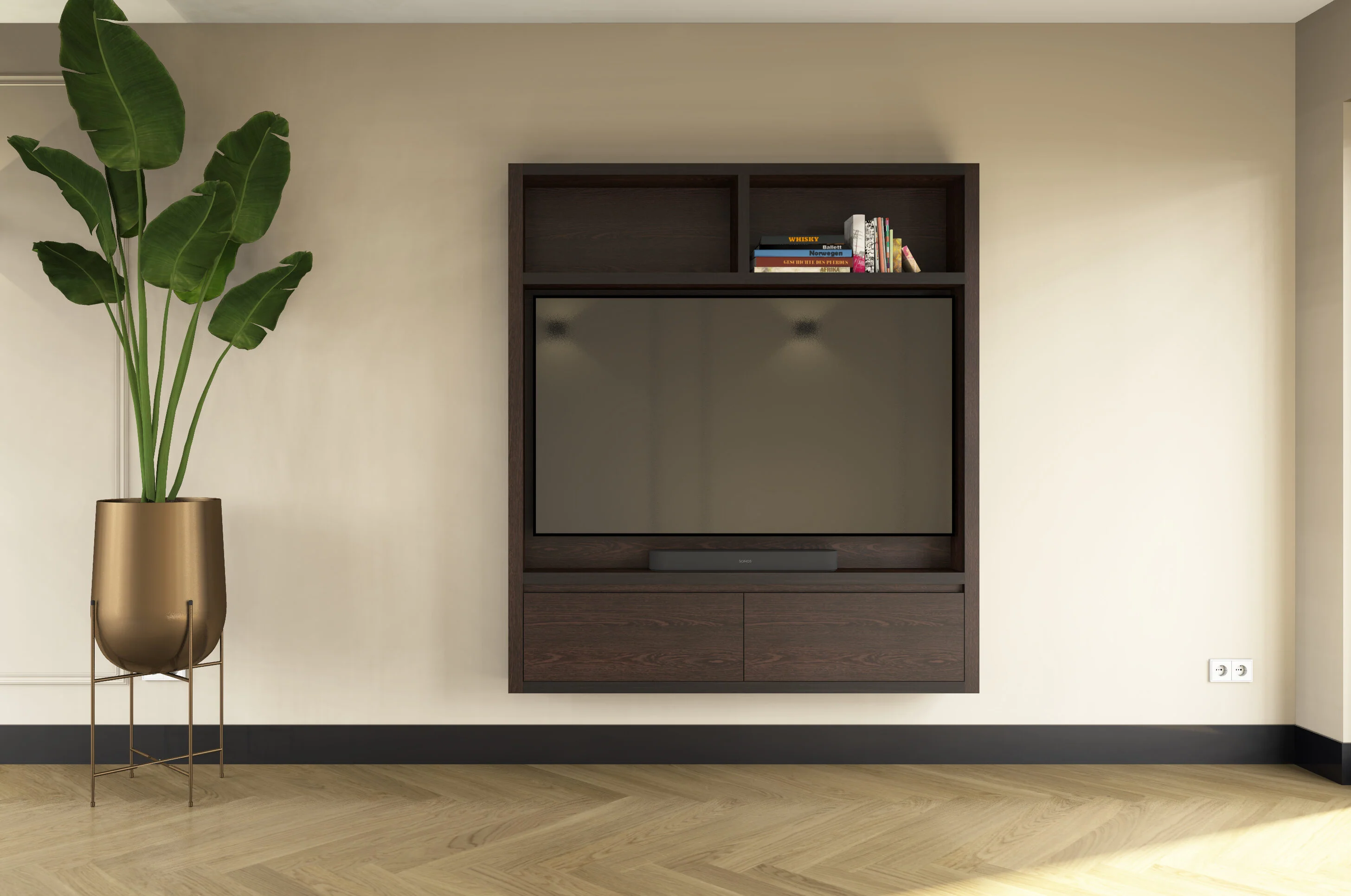 Cinewall Como - Zwevend - Eiken - 2 kleppen - 160 cm - Image 4
