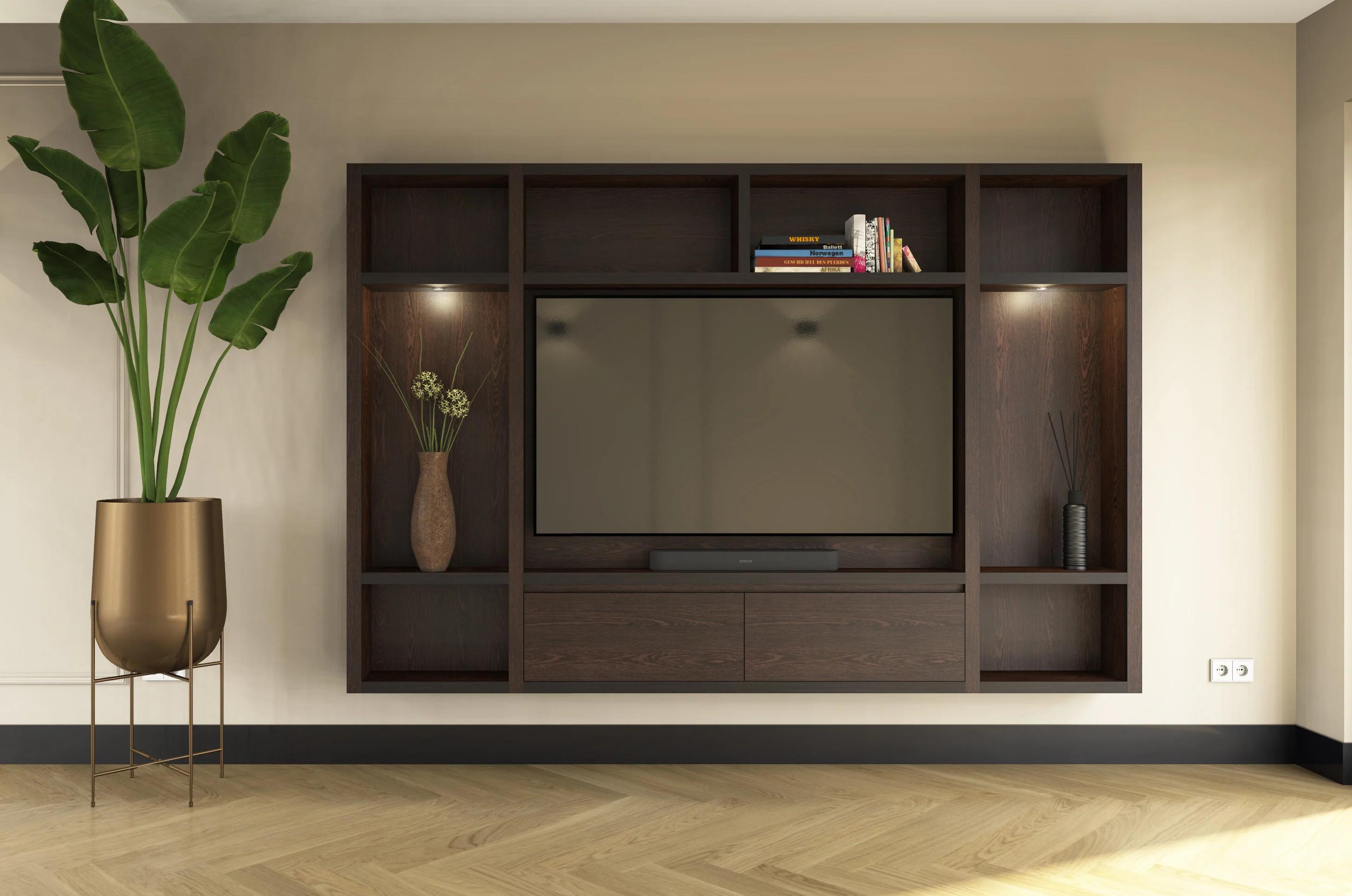 Cinewall Como - Zwevend - Eiken - 2 kleppen - 270 cm - Image 6