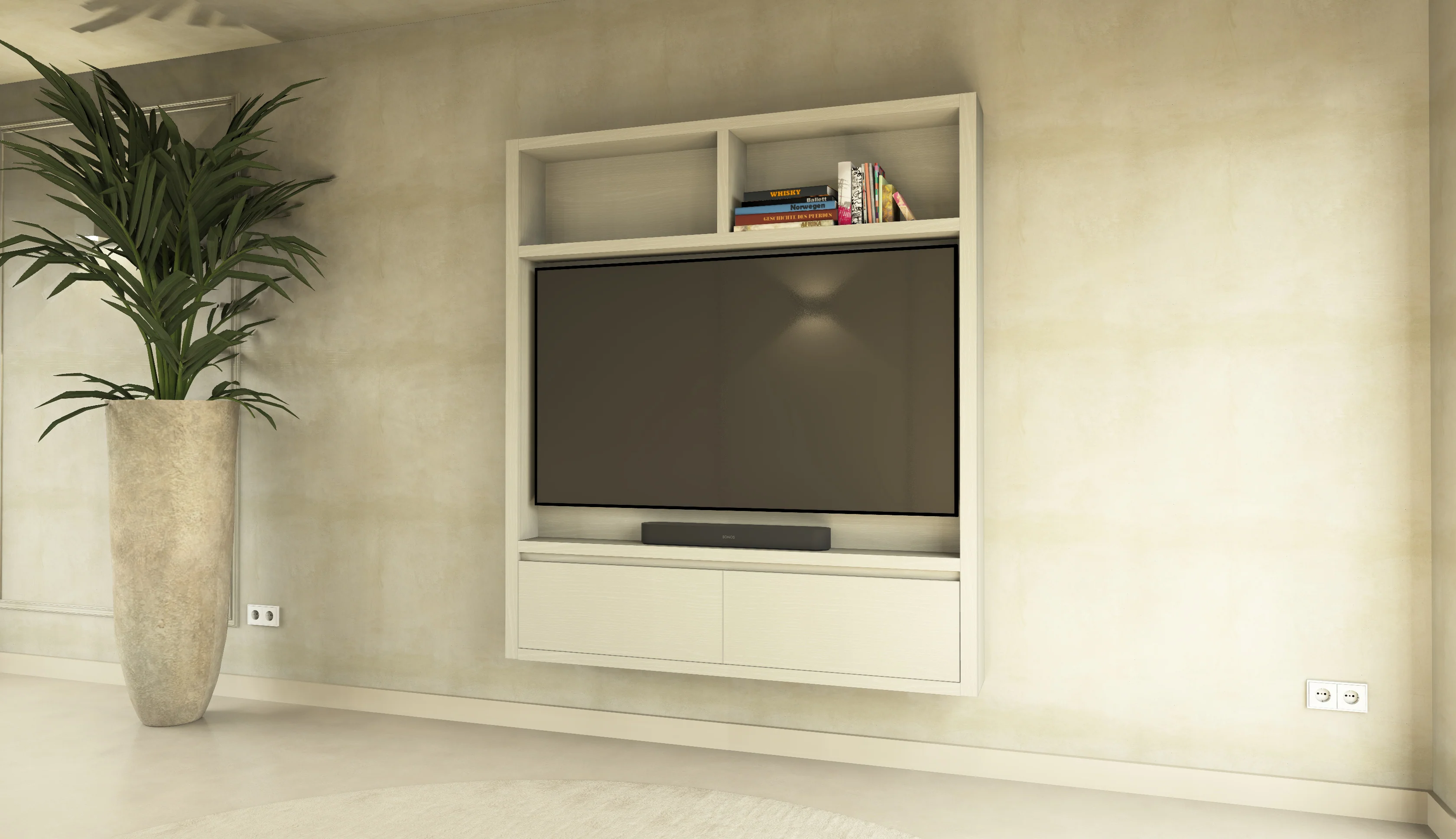 Cinewall Como - Zwevend - Eiken - 2 kleppen - 160 cm - Image 4
