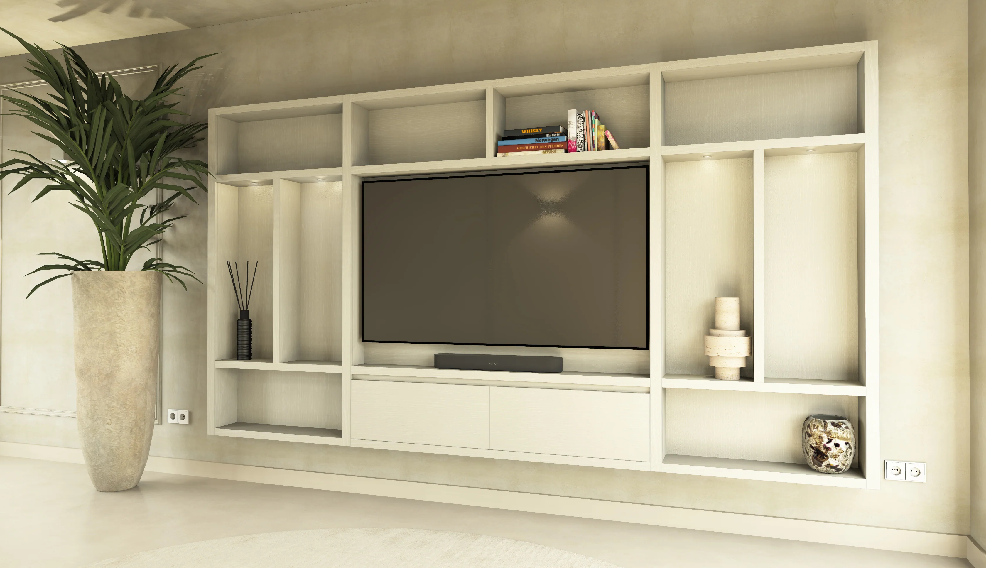 Cinewall Como - Zwevend - Eiken - 2 kleppen - 330 cm - Image 4