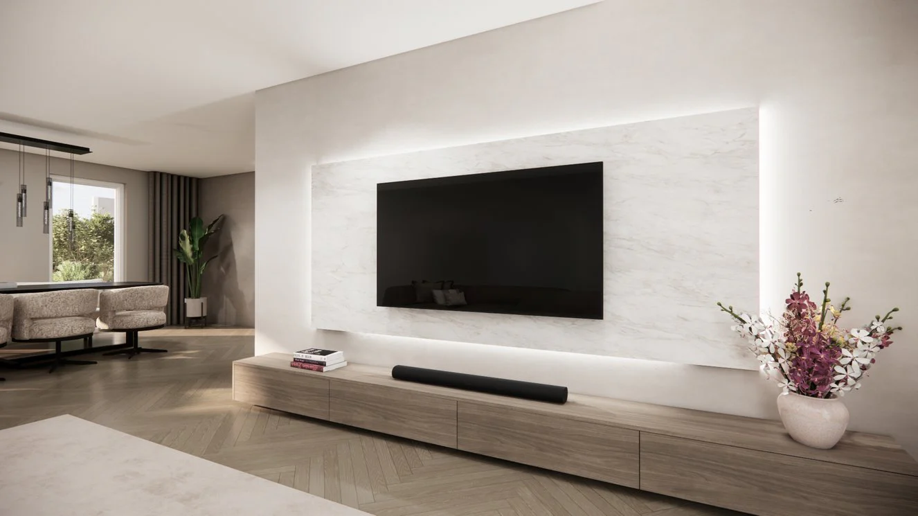 Wandpaneel - Marmer - Melamine - TV paneel - Image 3