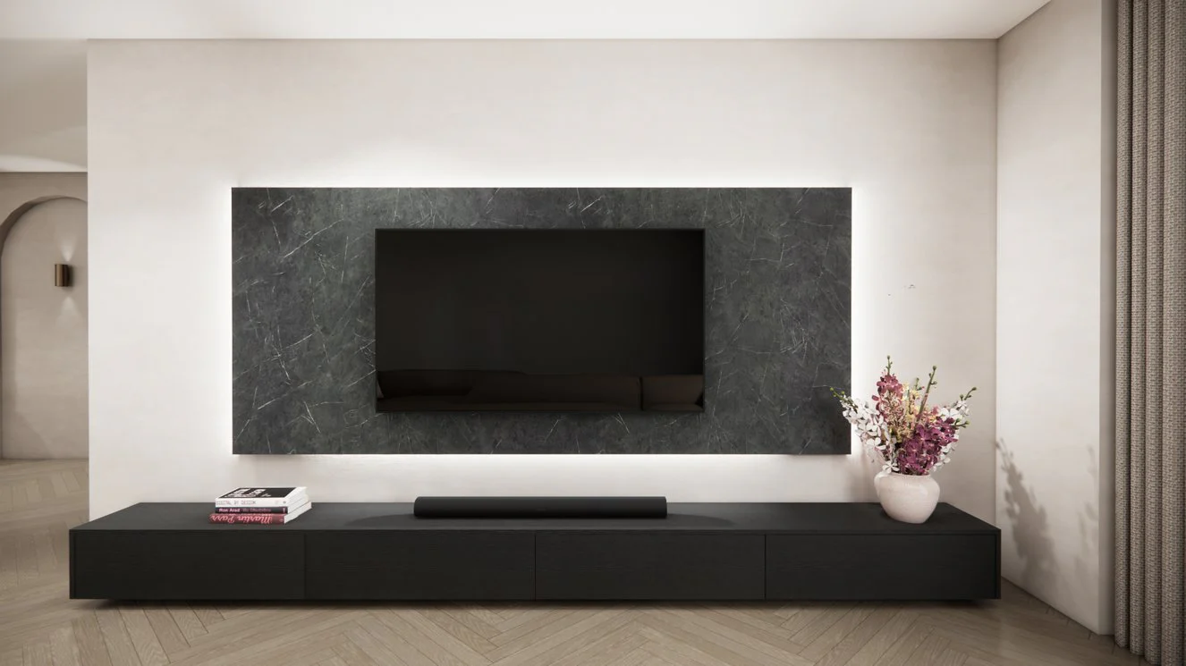 Wandpaneel - Marmer - Melamine - TV paneel - Image 5