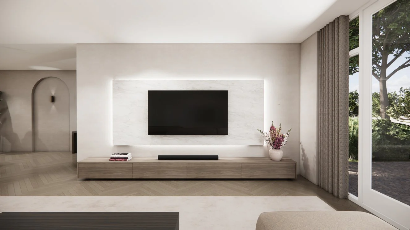 Wandpaneel - Marmer - Melamine - TV paneel - Image 8