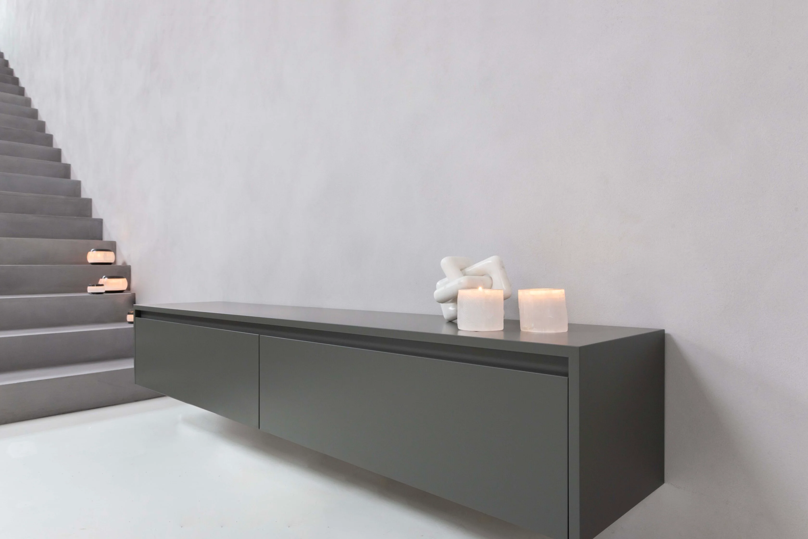 TV-meubel Mason - Zwevend - MDF - 2 kleppen - Image 3