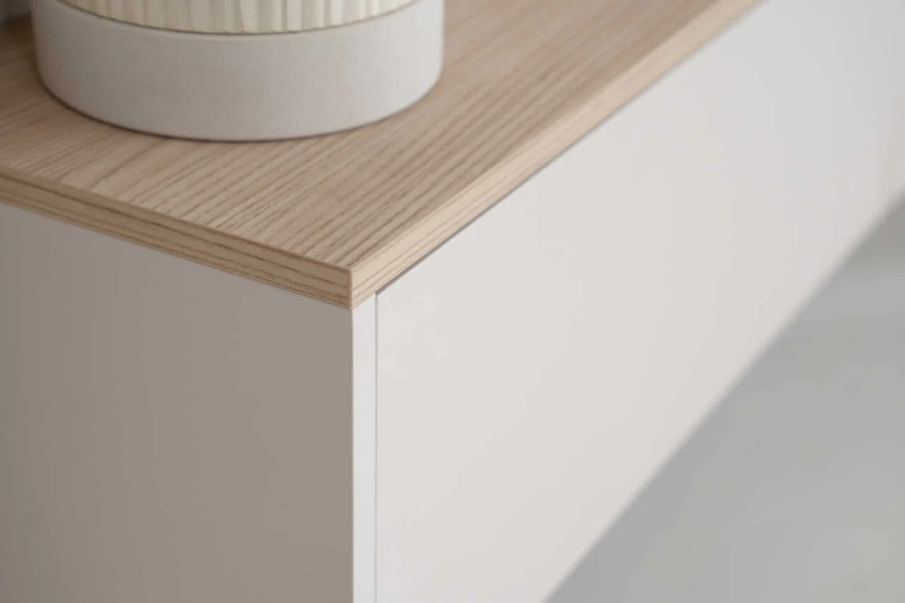 TV-meubel Gregor - Zwevend - Melamine - 2 kleppen - Image 3