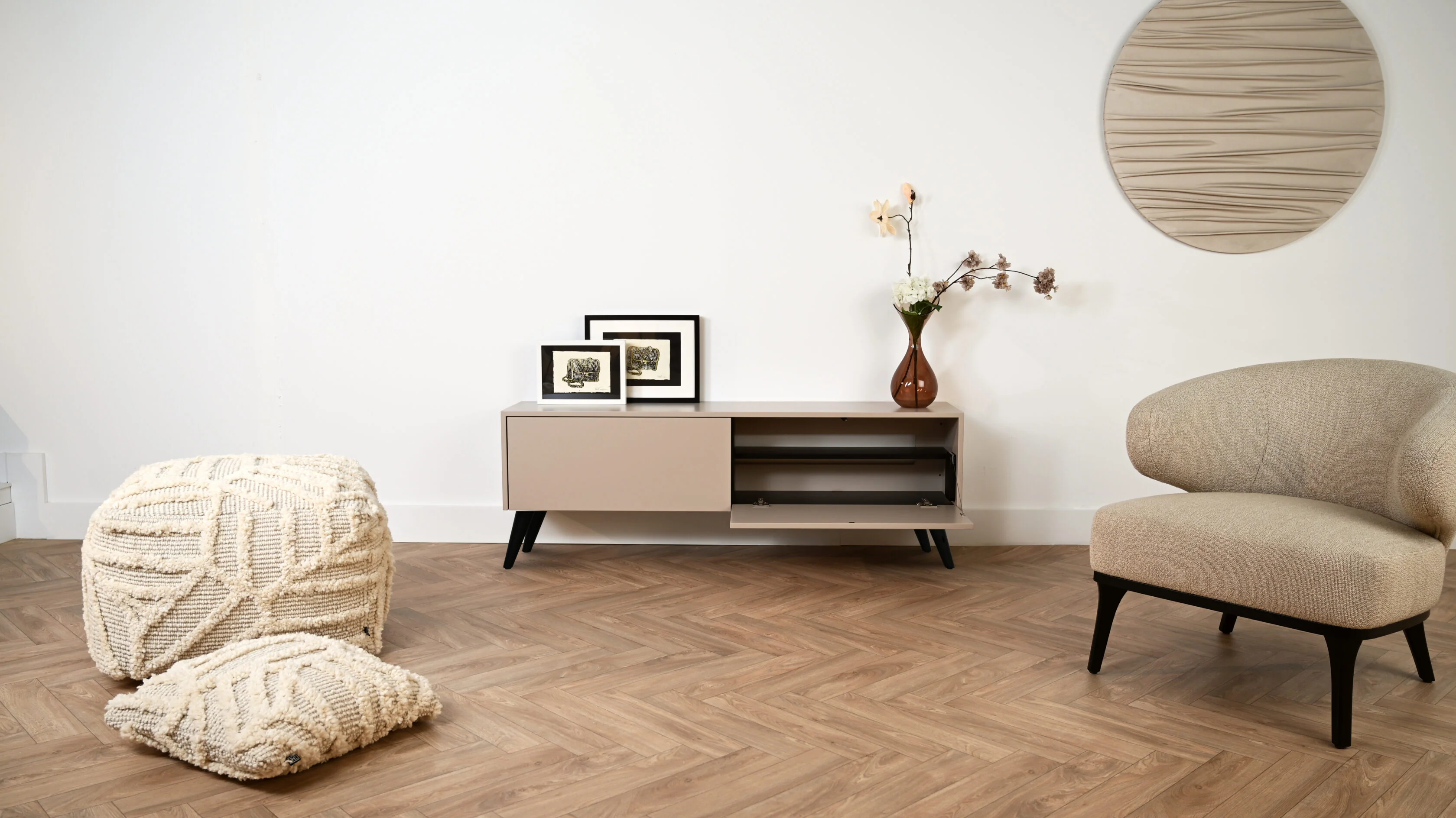 Tv-meubel Johnson - Staand - MDF - 2 kleppen - Image 3