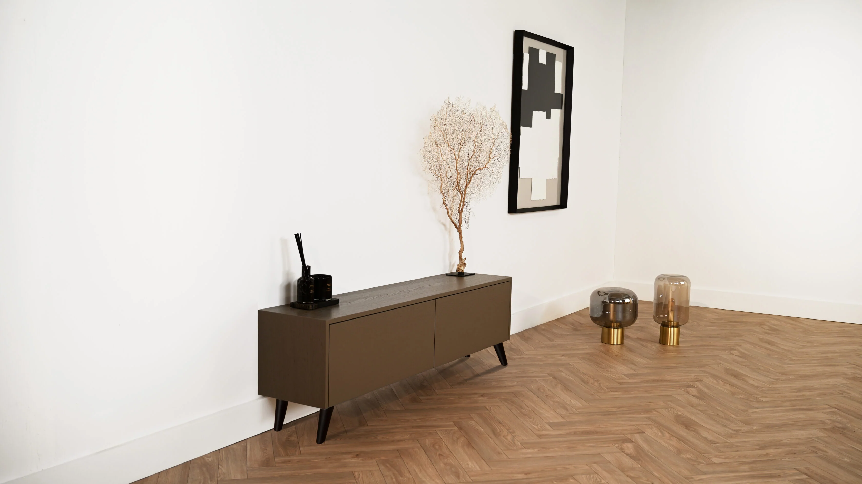 TV-meubel Johnson - Staand -  Eiken - 2 kleppen - Image 3