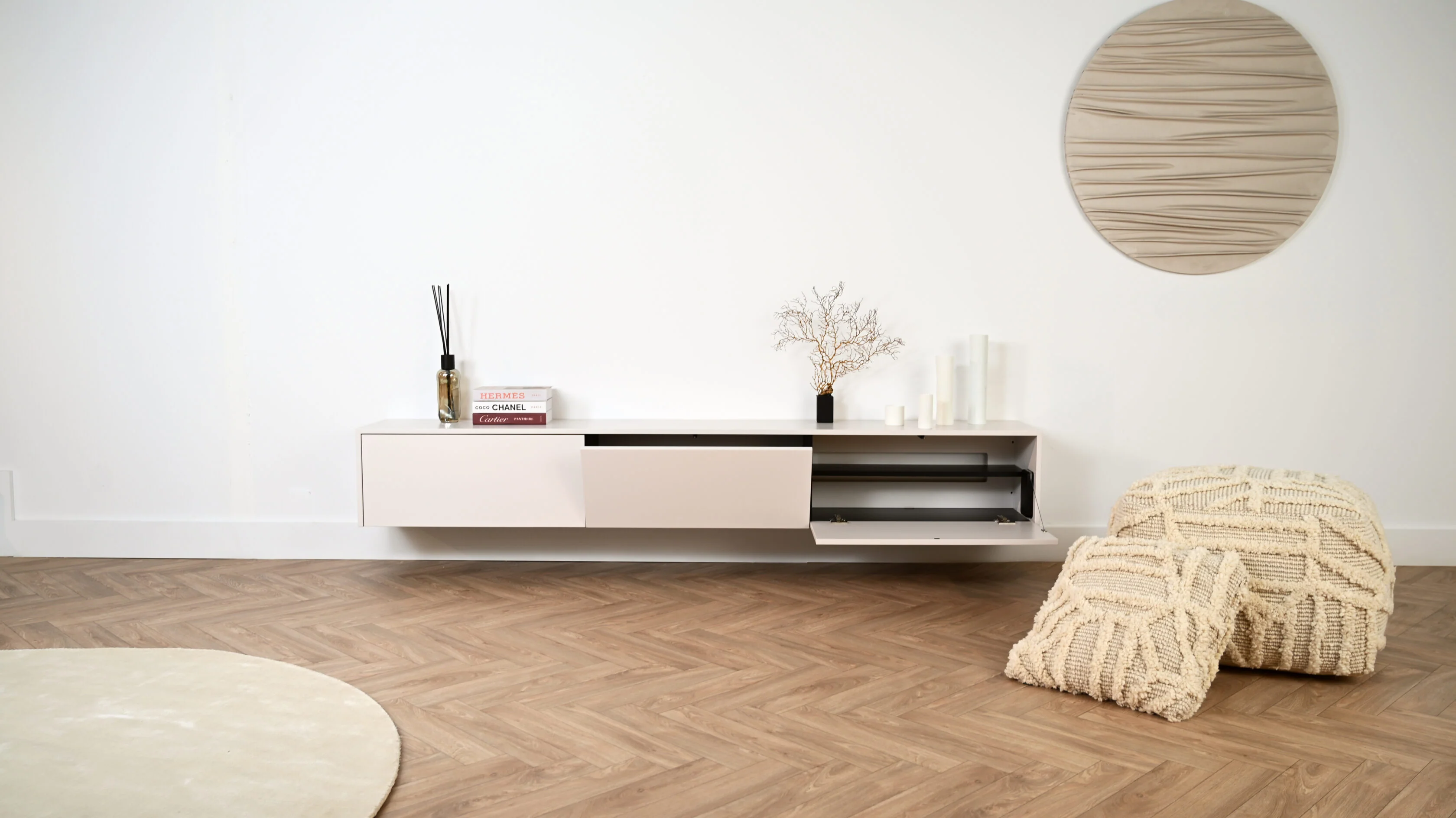 TV-meubel Johnson - Zwevend - MDF - 3 kleppen - Image 6