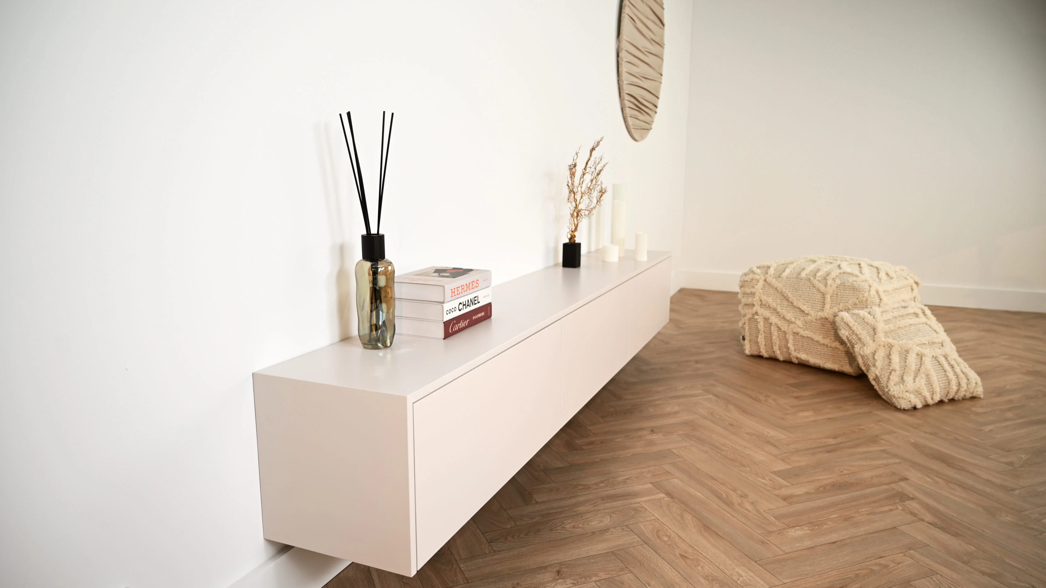 TV-meubel Johnson - Zwevend - MDF - 3 kleppen - Image 8