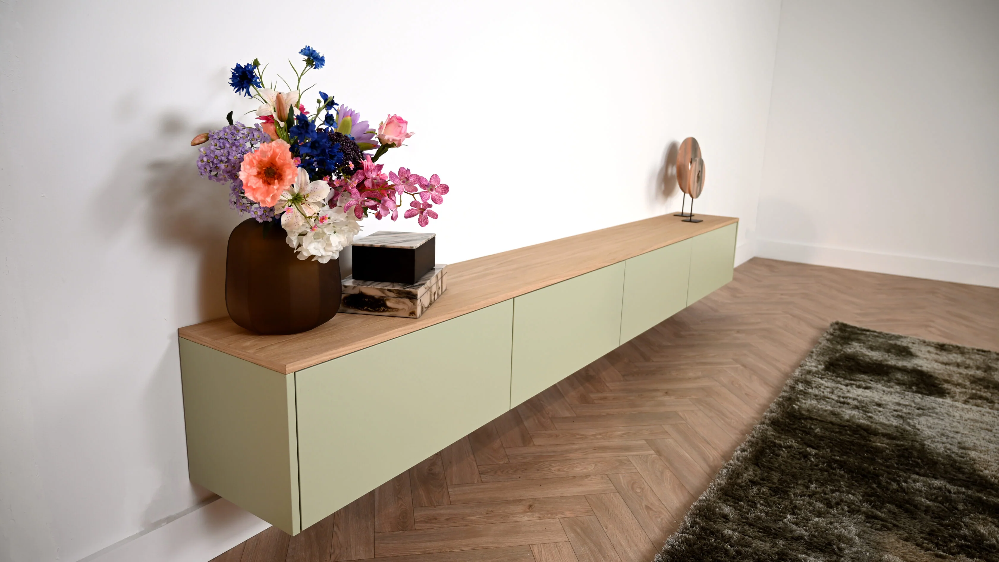 TV-meubel Johnson - Zwevend - MDF - 4 kleppen - Image 3