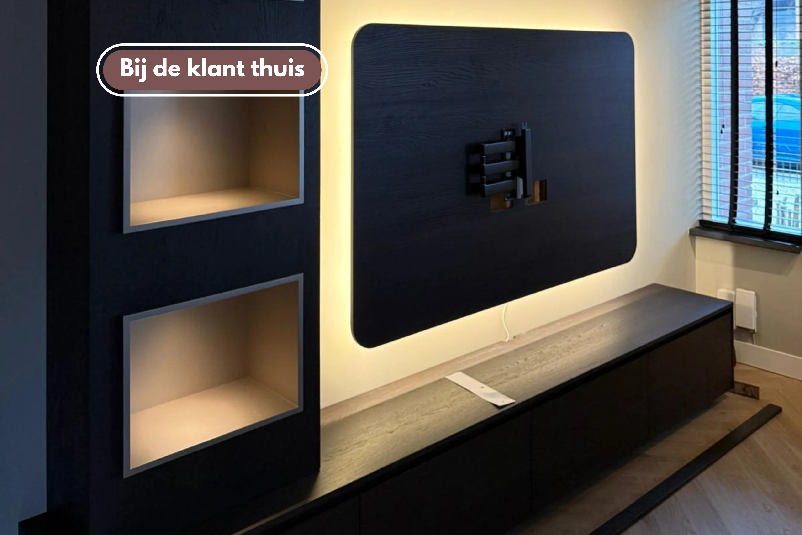Tv-Meubel Mason Grand - Eiken - 4 Kleppen - Chimney - Image 3