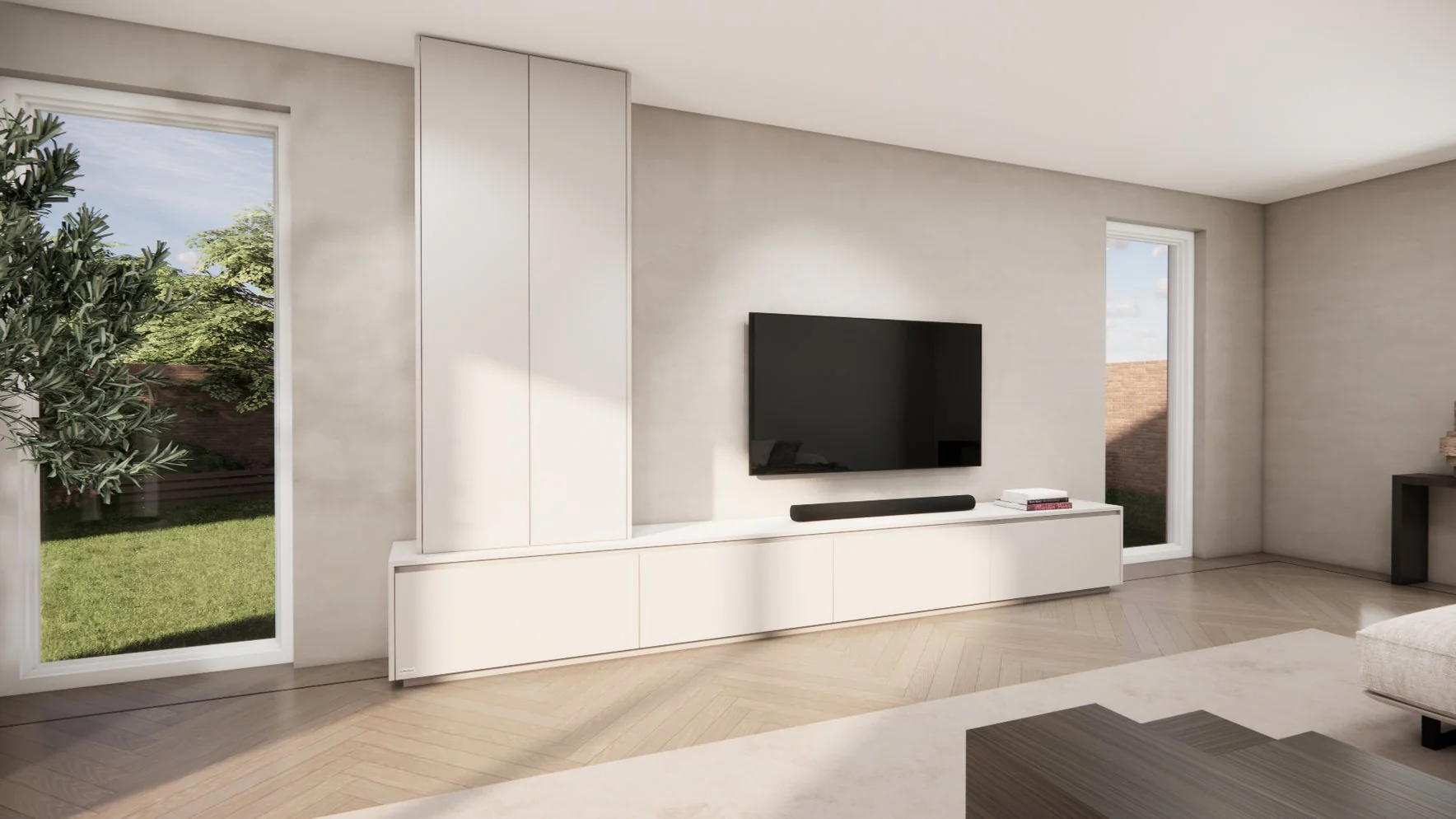 Tv meubel Mason Royal - Eiken - 4 kleppen - Chimney - Image 7