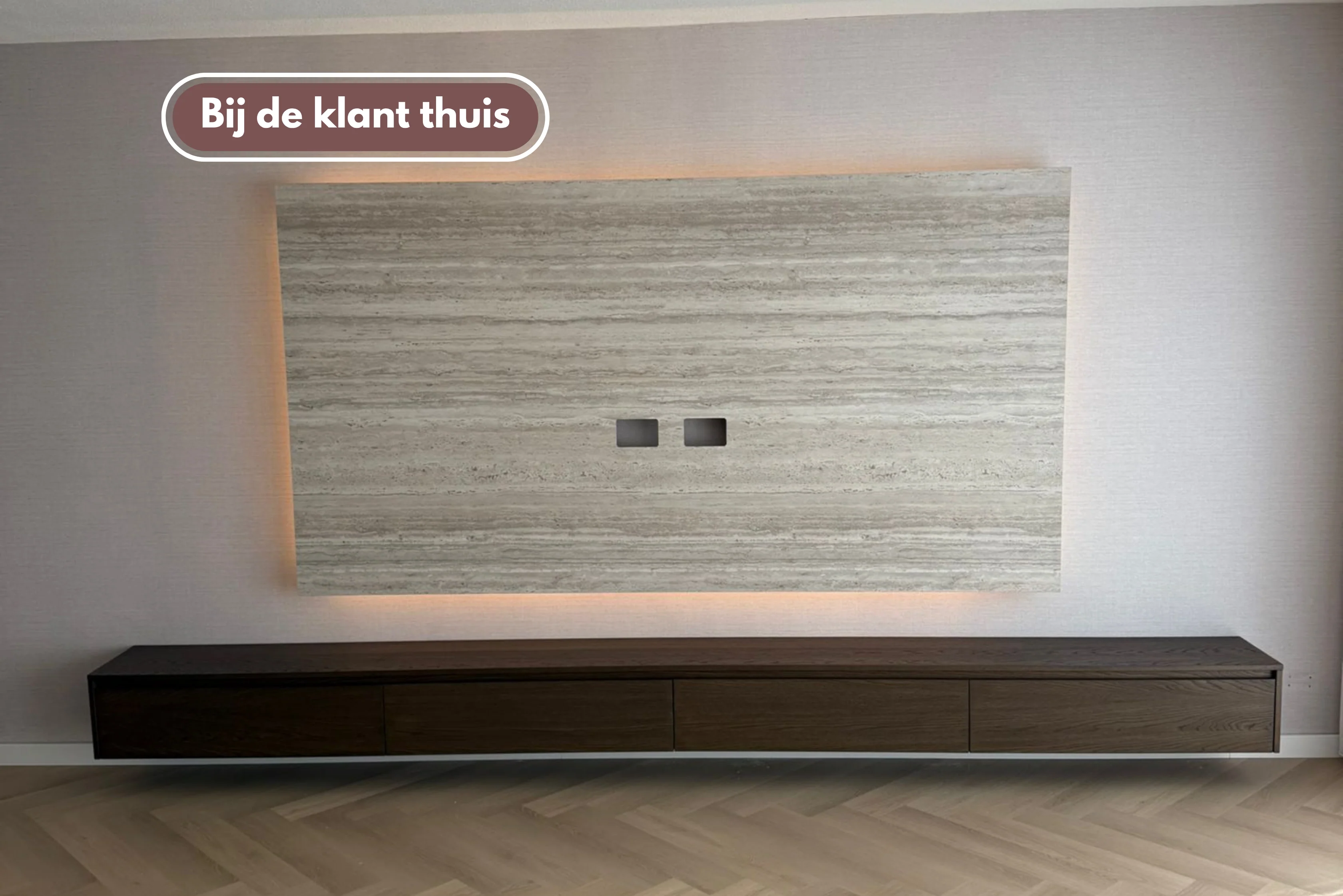 Tv meubel Mason Royal - Zwevend - Eiken - 4 kleppen - Chimney - Image 3