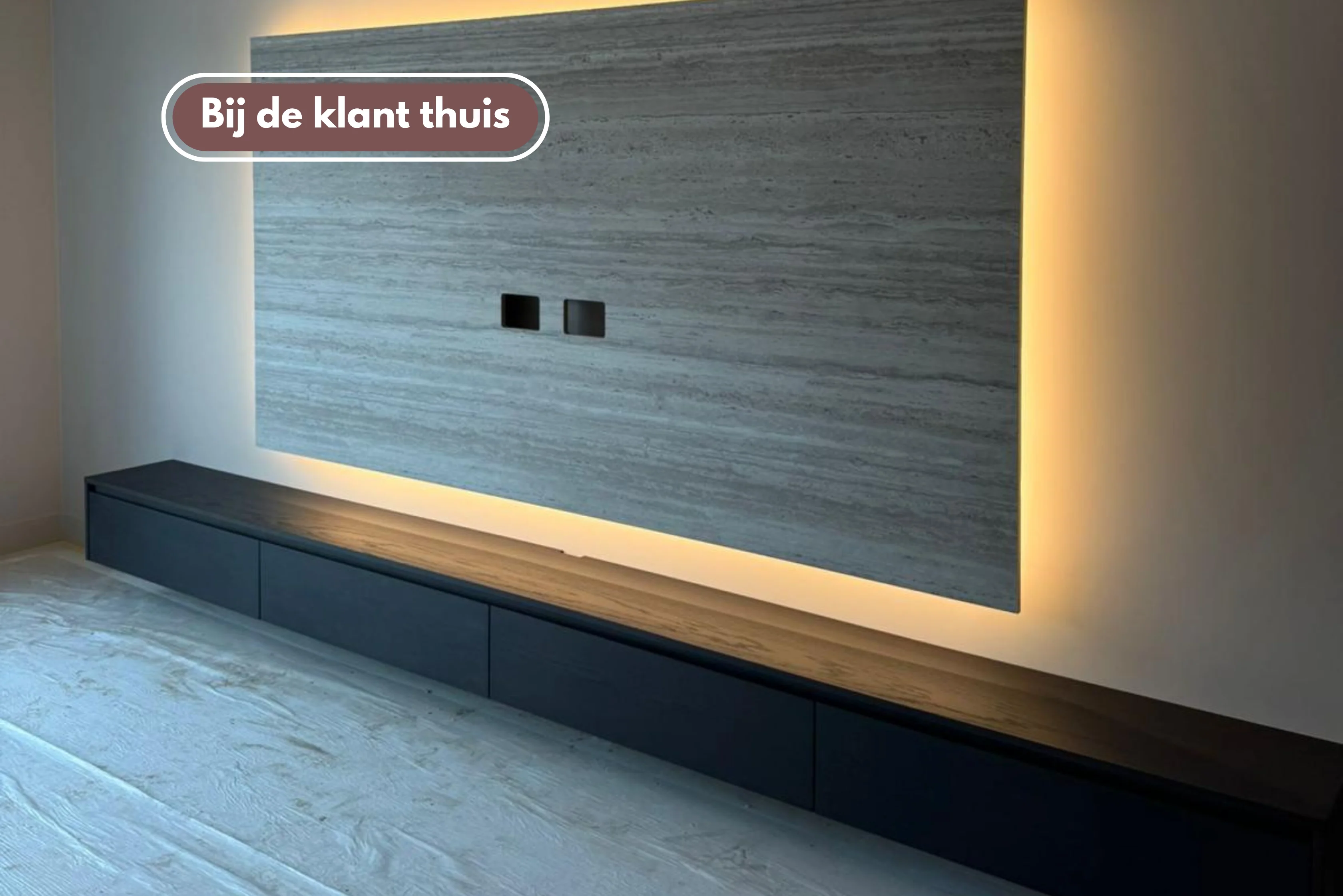 TV-meubel Mason - Zwevend - Eiken - 4 kleppen - Image 3