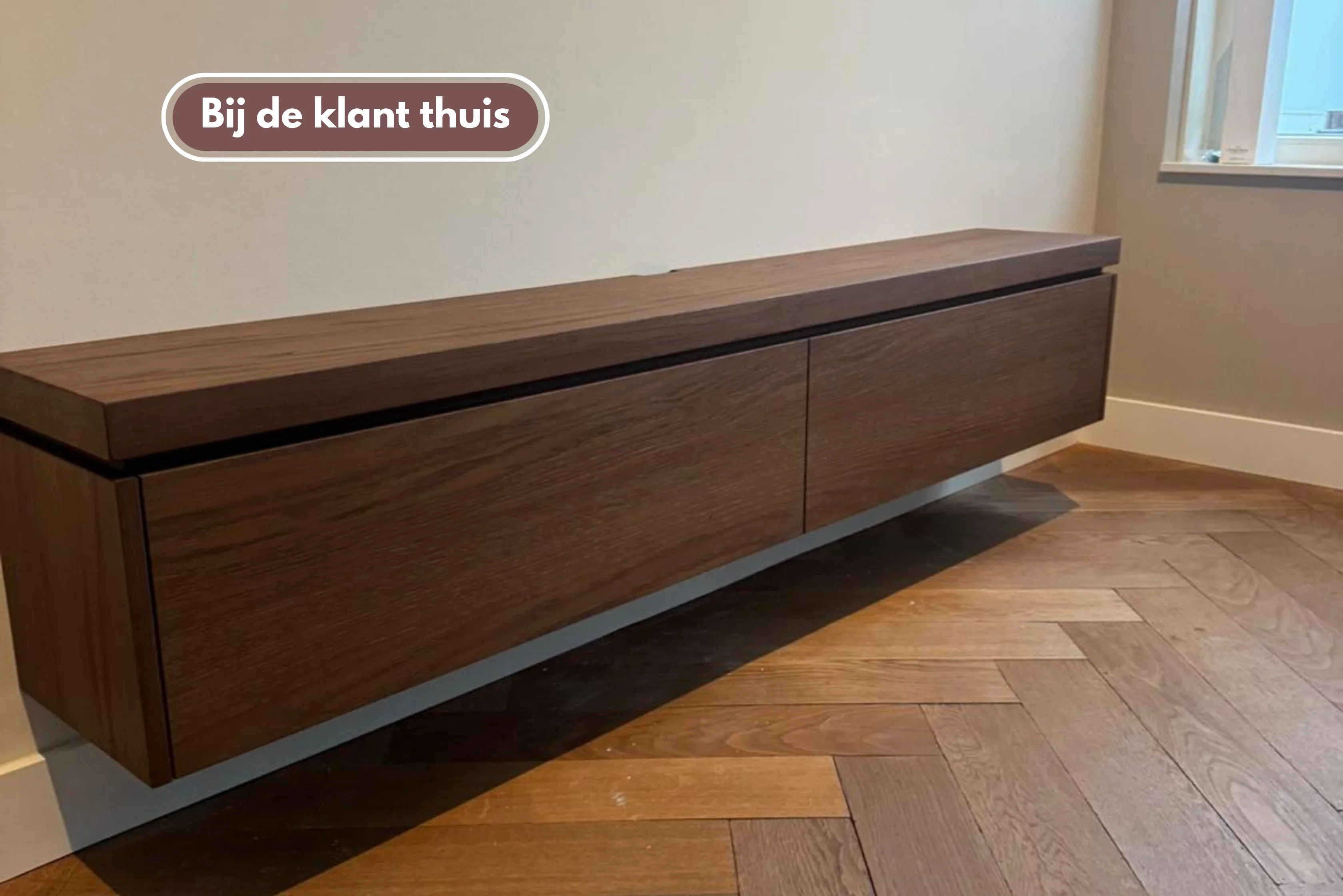 TV-meubel Rockefeller - Zwevend - Eiken - 2 kleppen - Image 3