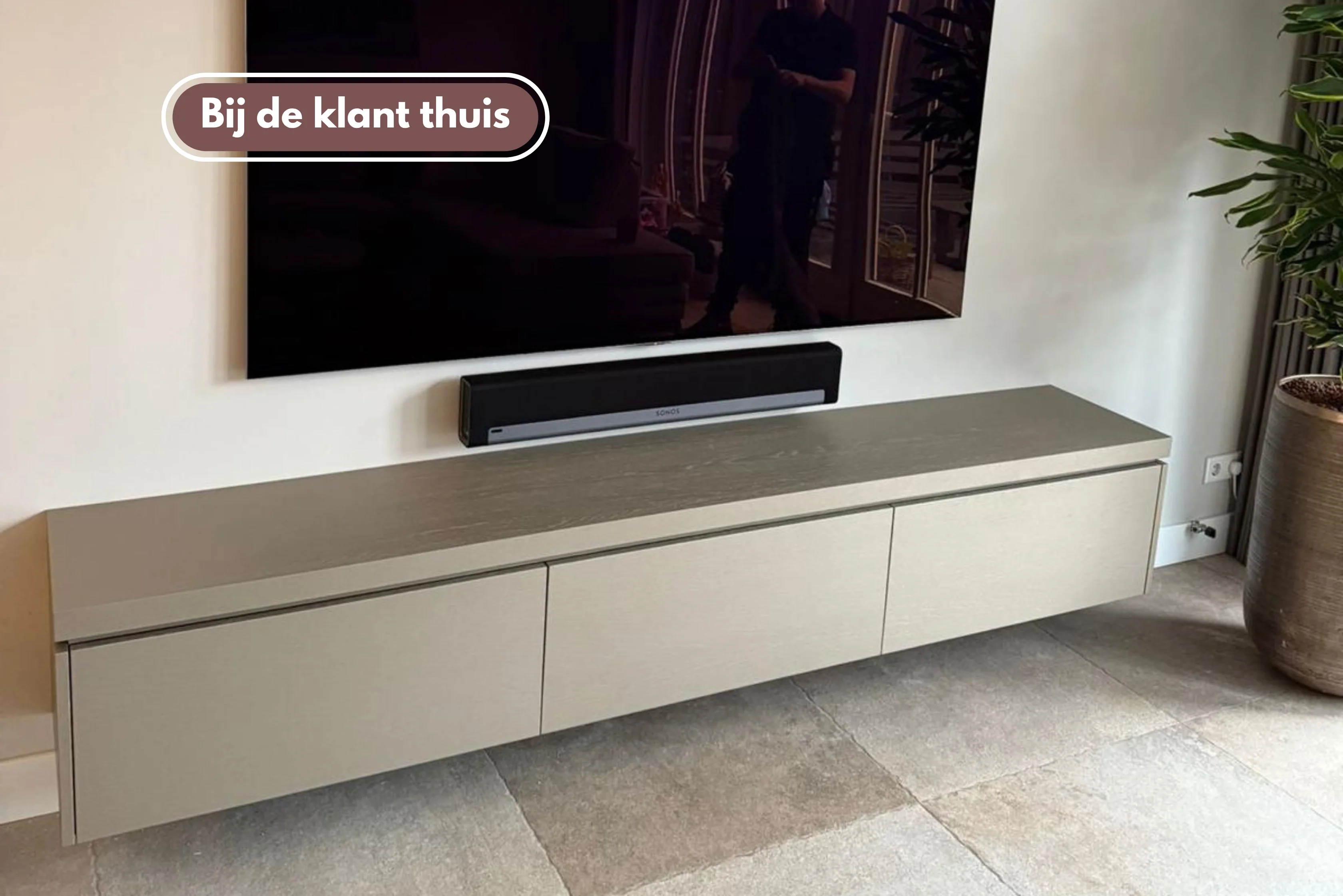 TV-meubel Rockefeller - Zwevend - Eiken - 3 kleppen - Image 3