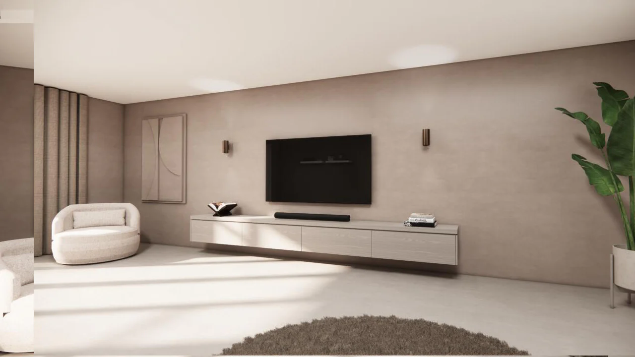 TV-meubel Rockefeller - Zwevend - Eiken - 4 kleppen - Image 4