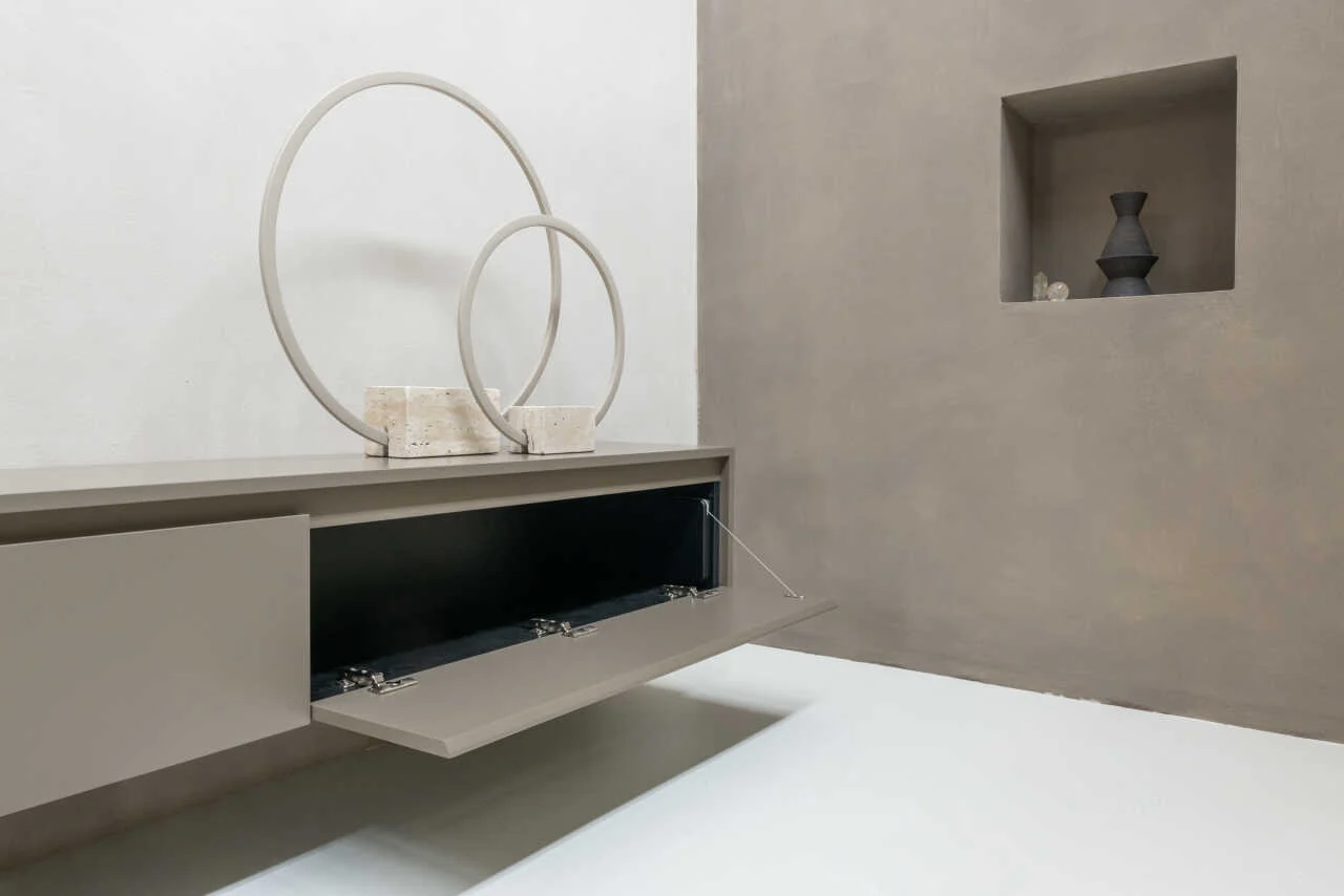 TV-meubel Mason - Zwevend - MDF - 3 kleppen - Image 7