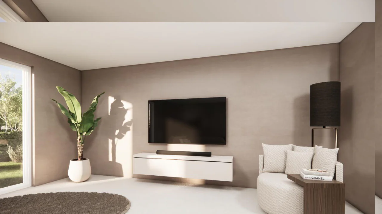 TV-meubel Rockefeller - Zwevend - MDF - 2 kleppen - Image 3
