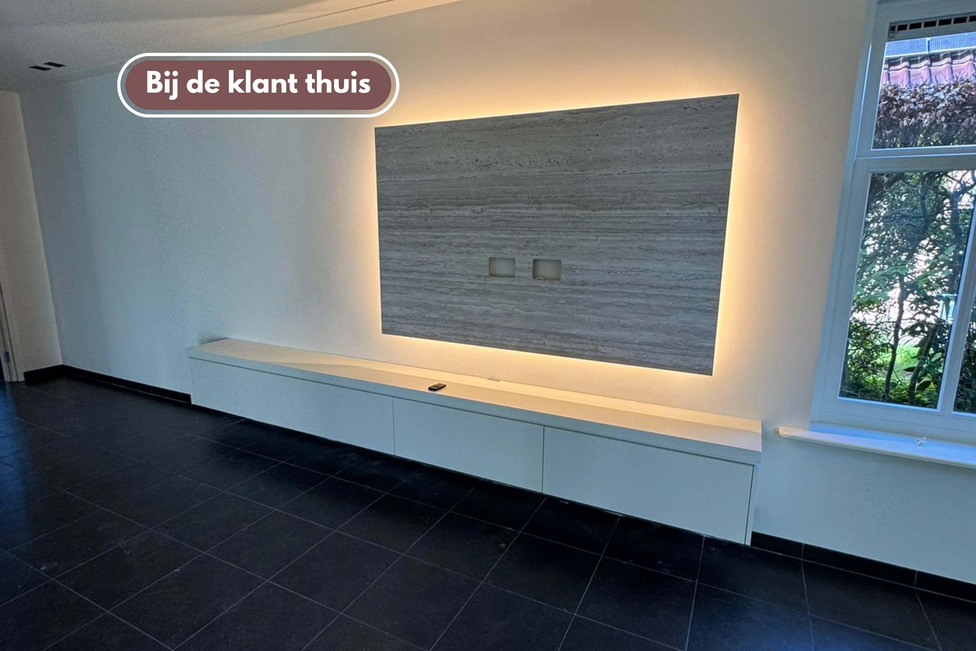 TV-meubel Rockefeller - Zwevend - MDF - 4 kleppen - Image 3