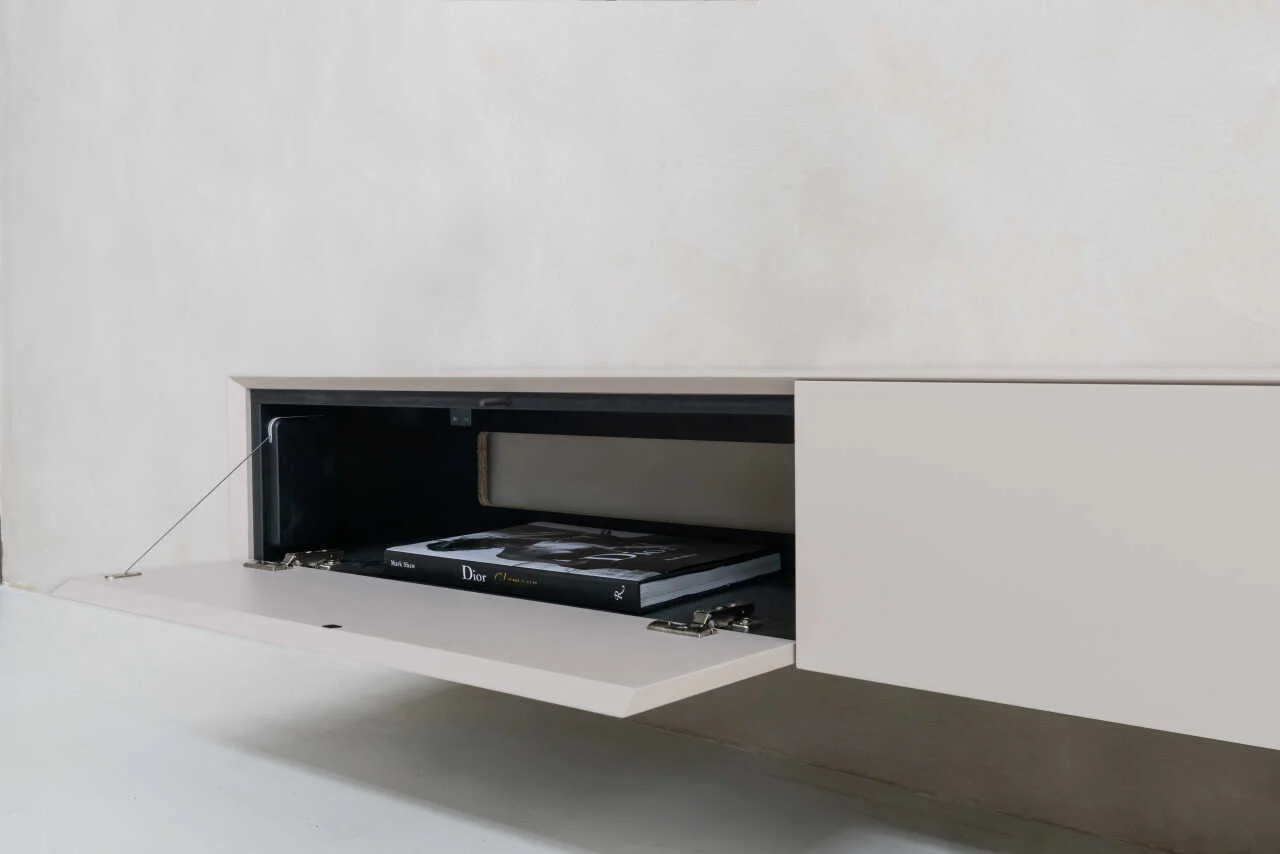 TV-meubel Johnson - Zwevend - MDF - 3 kleppen - Image 9