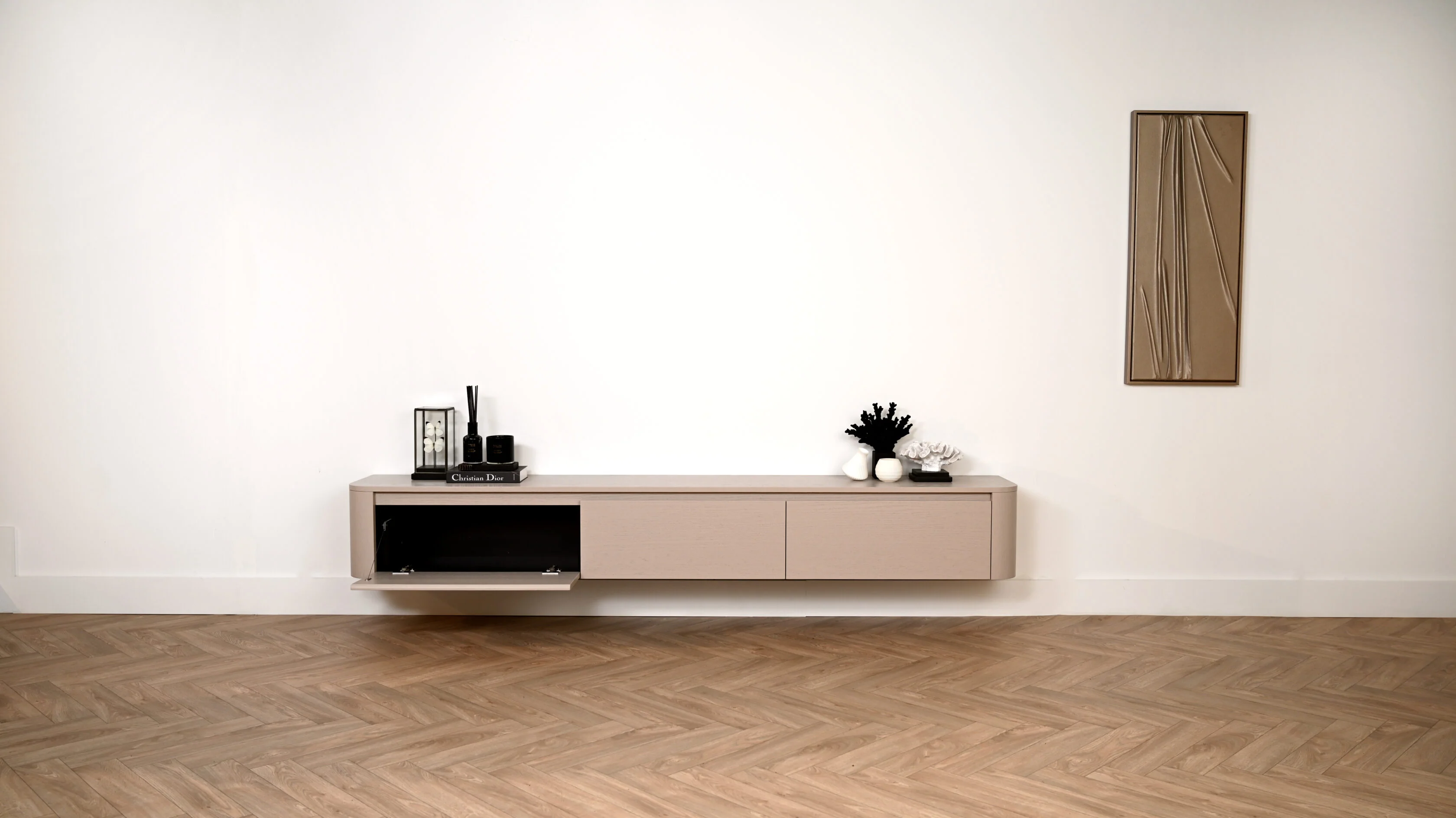 TV-meubel Runa - Zwevend - Eiken - 3 kleppen - Image 4