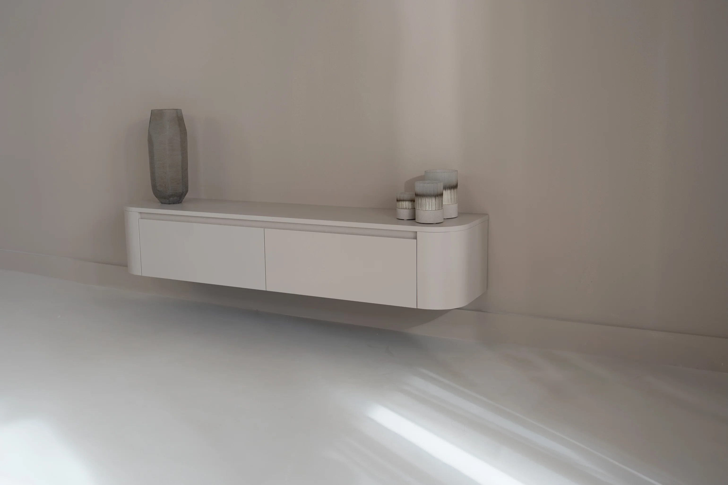 Tv-meubel Runa - Zwevend - MDF - 2 kleppen - Image 14