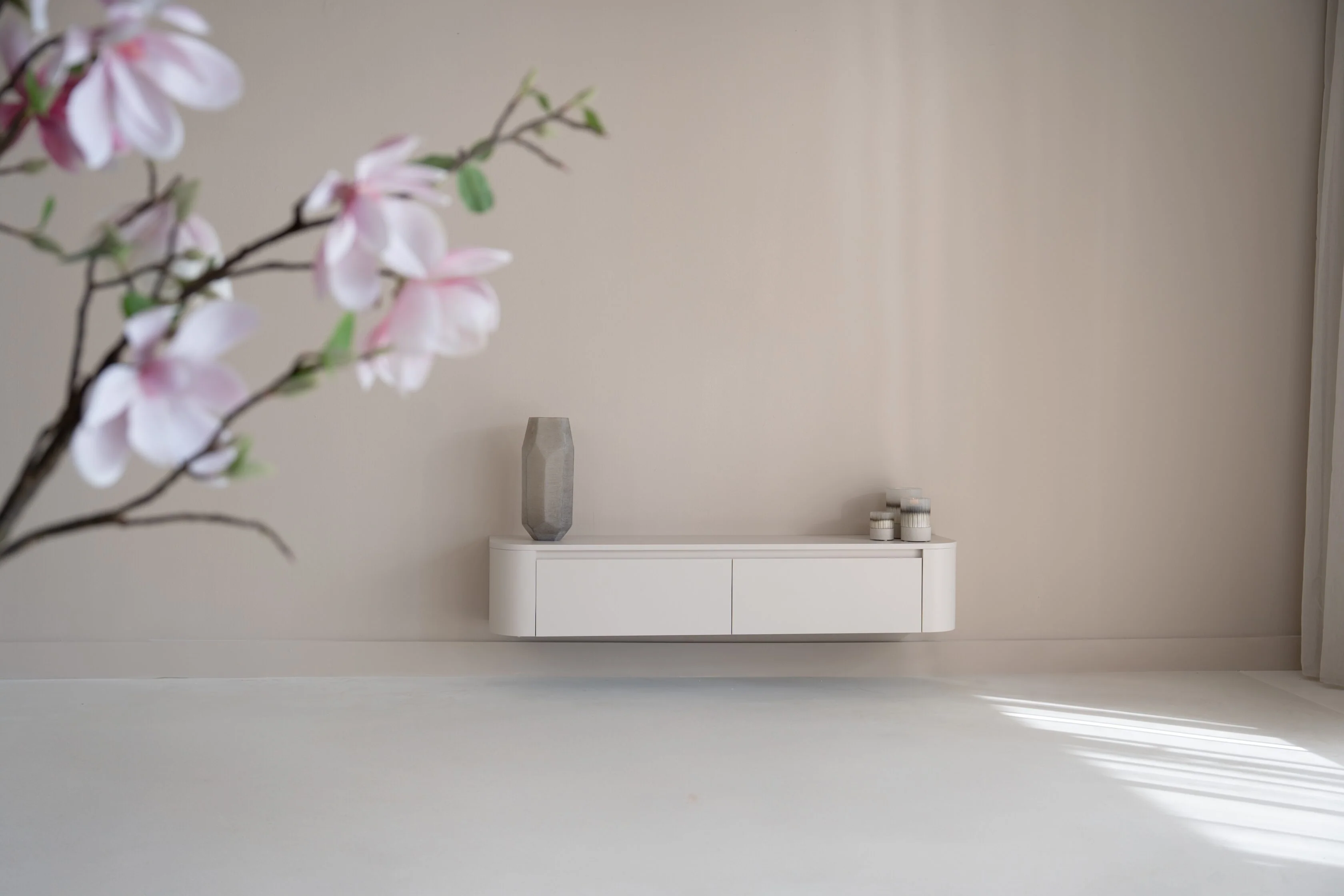 Tv-meubel Runa - Zwevend - MDF - 2 kleppen - Image 3