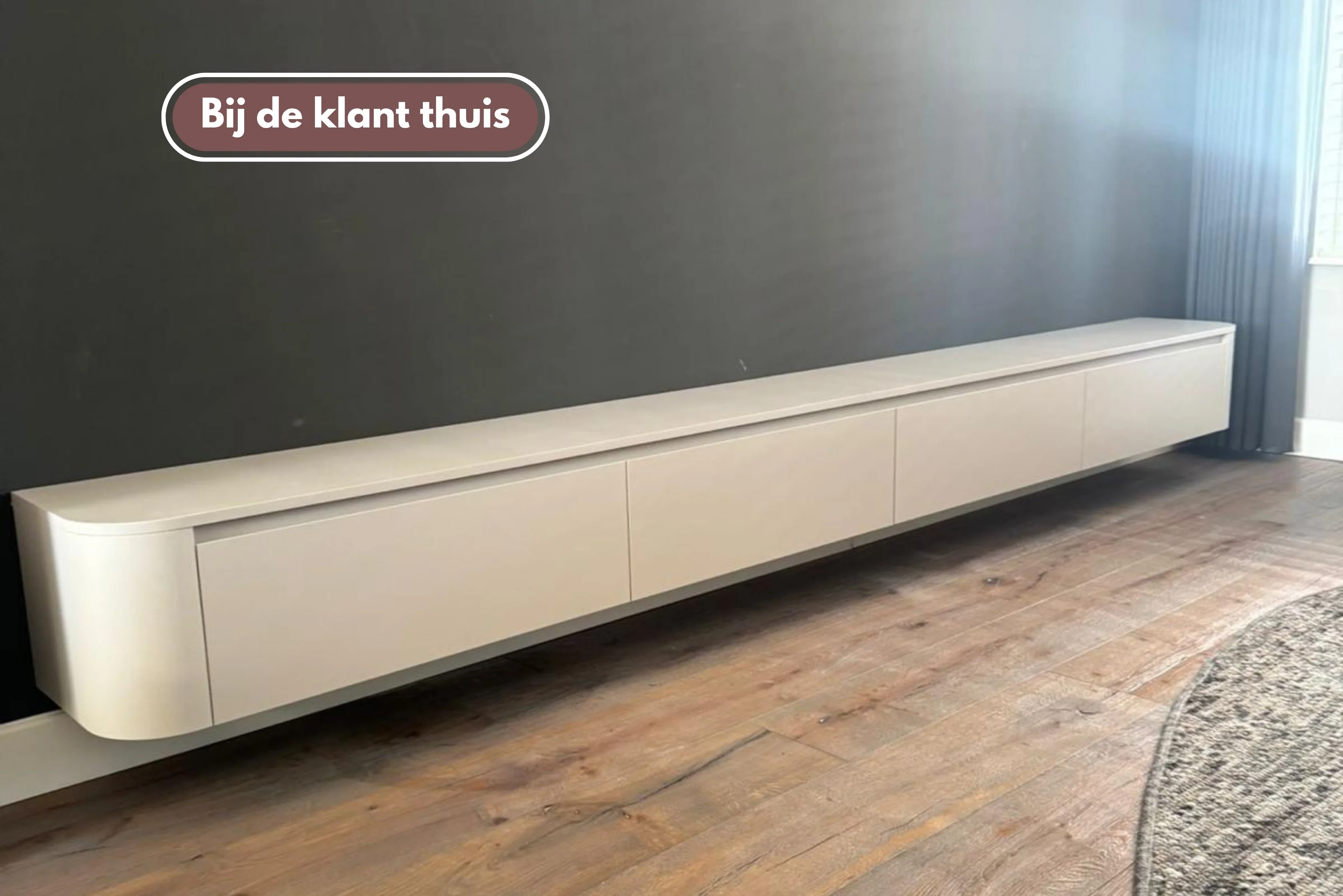 TV-meubel Runa - Zwevend - MDF - 4 kleppen - Image 3