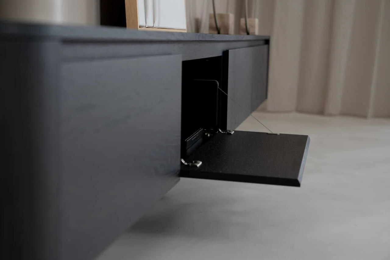 TV-meubel Runa - Zwevend - Eiken - 4 kleppen - Image 6