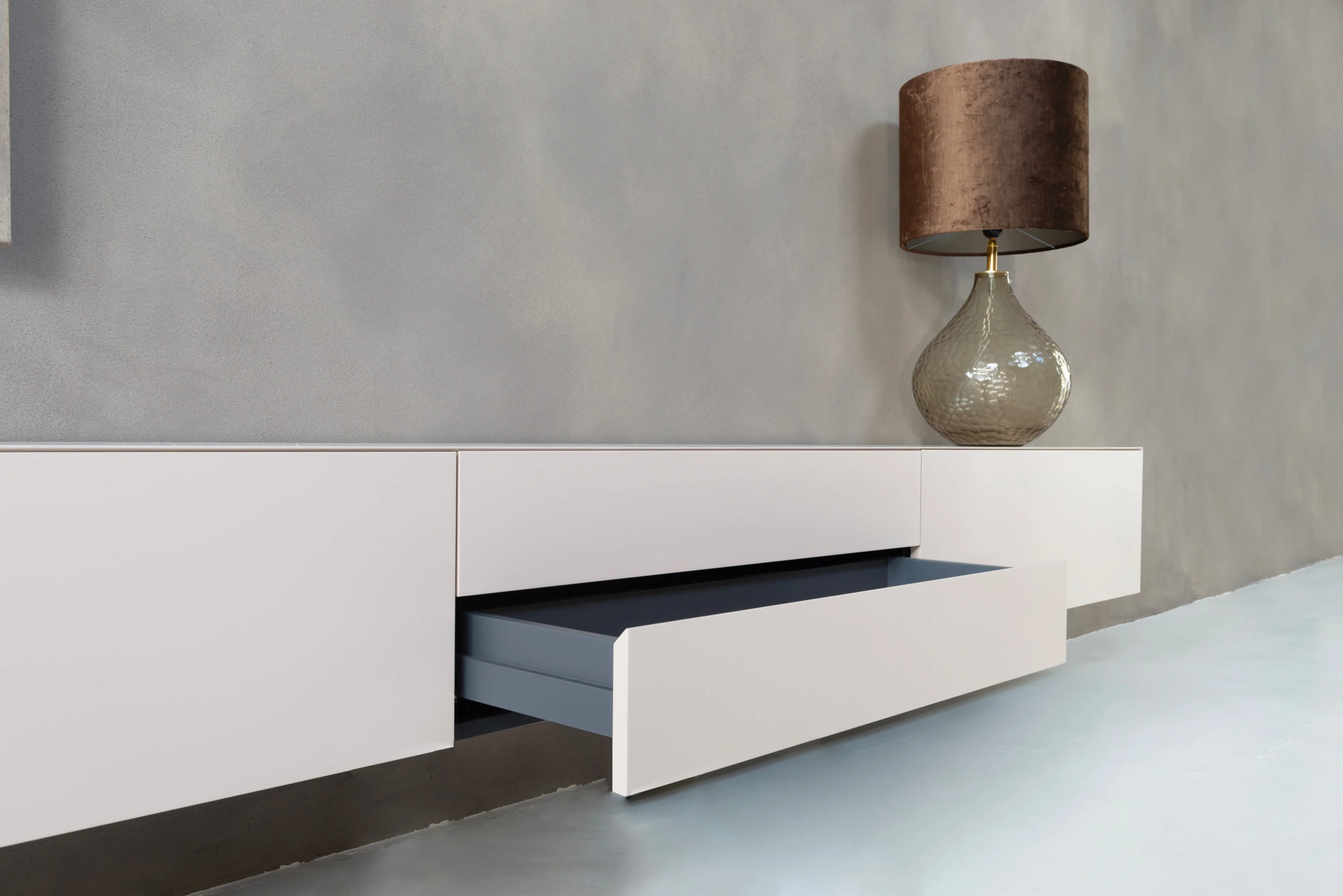 TV-meubel Zyan - Zwevend - MDF - 2 kleppen - 2 lades - Image 6