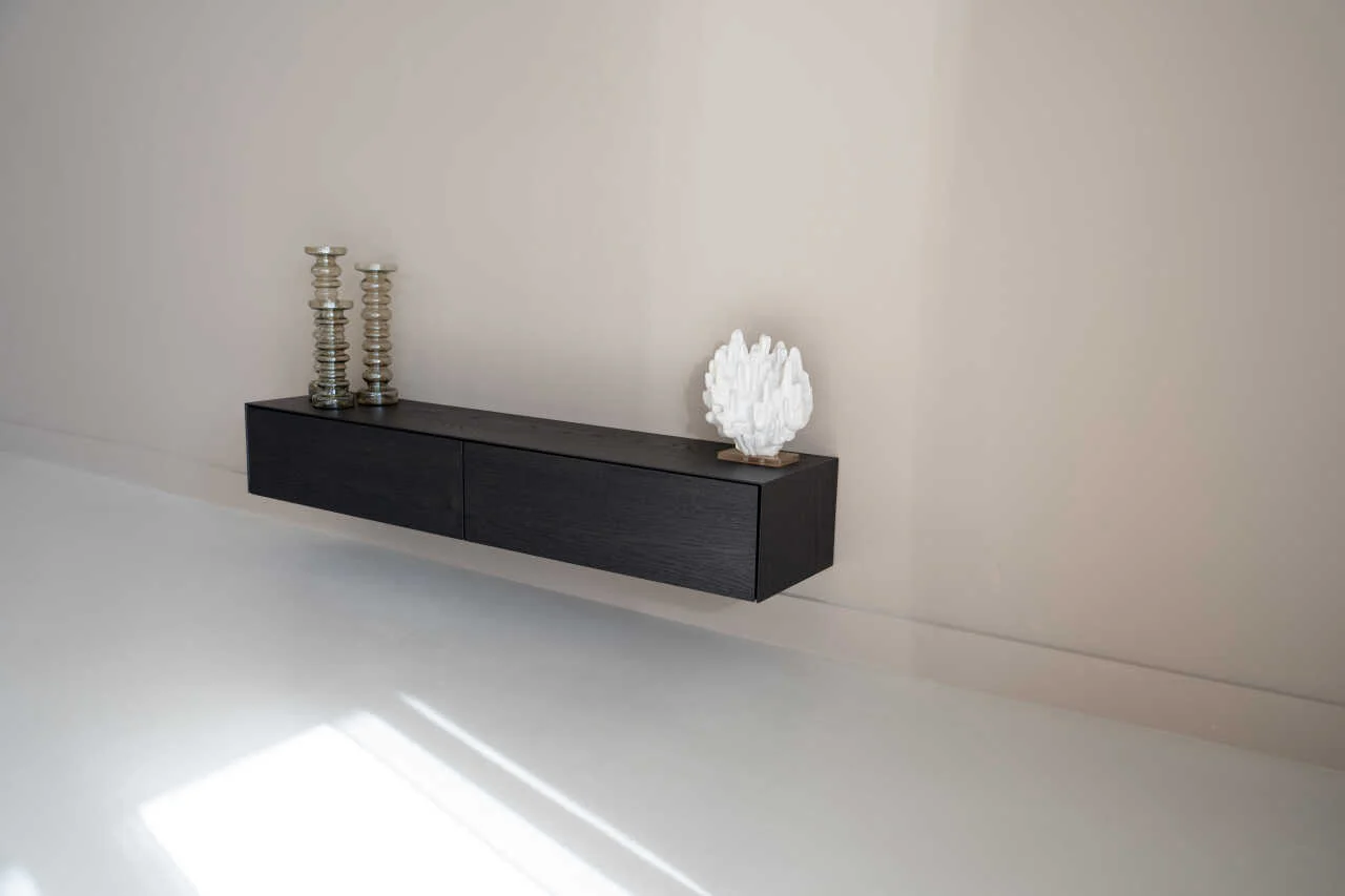 Tv-meubel Zyan - Zwevend - Eiken - 2 kleppen - Image 3