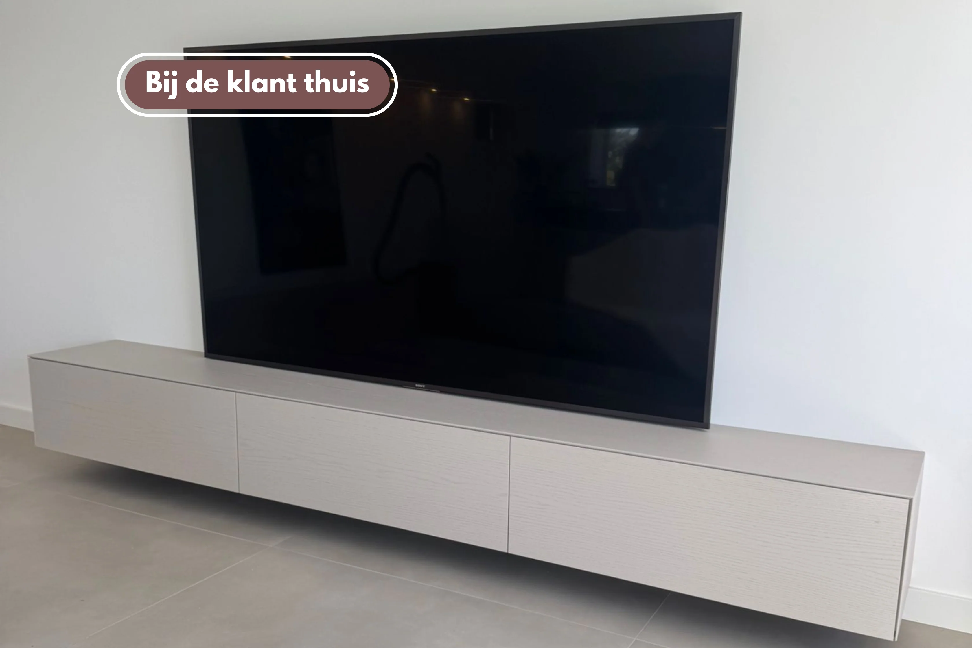 Tv-meubel Zyan - Zwevend - Eiken - 3 kleppen - Image 3