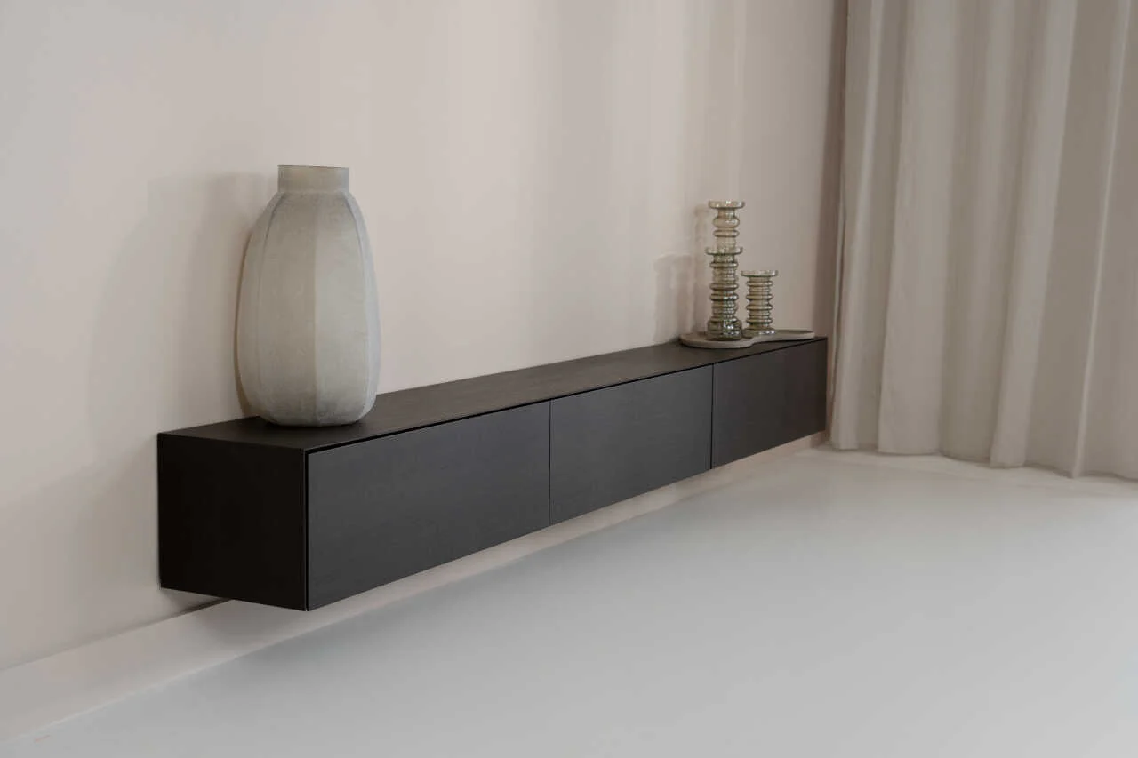 Tv-meubel Zyan - Zwevend - Eiken - 3 kleppen - Image 4