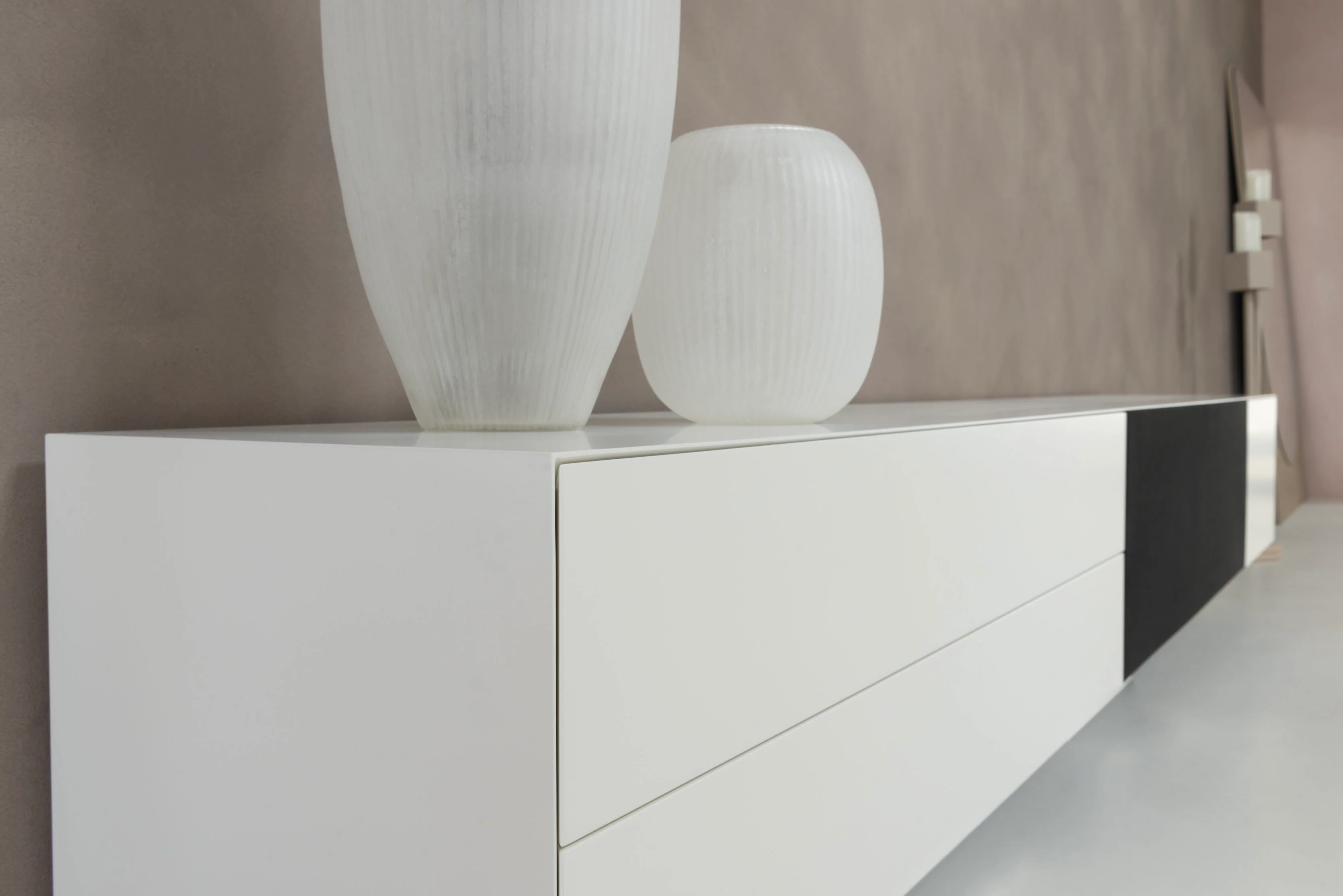 TV-meubel Zyan - Zwevend - MDF - 3 kleppen - 2 lades - Image 5