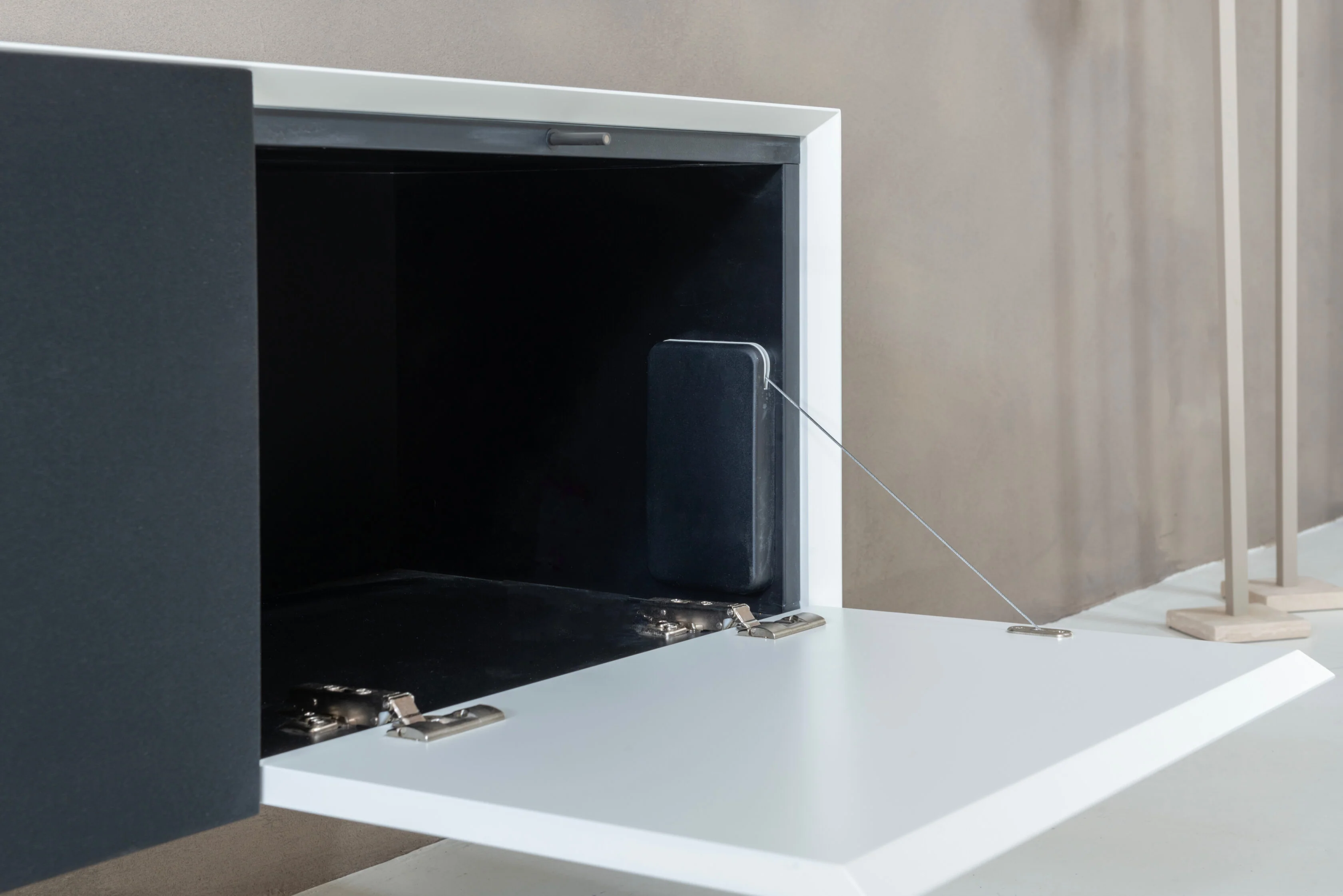 TV-meubel Zyan - Zwevend - MDF - 3 kleppen - 2 lades - Image 8