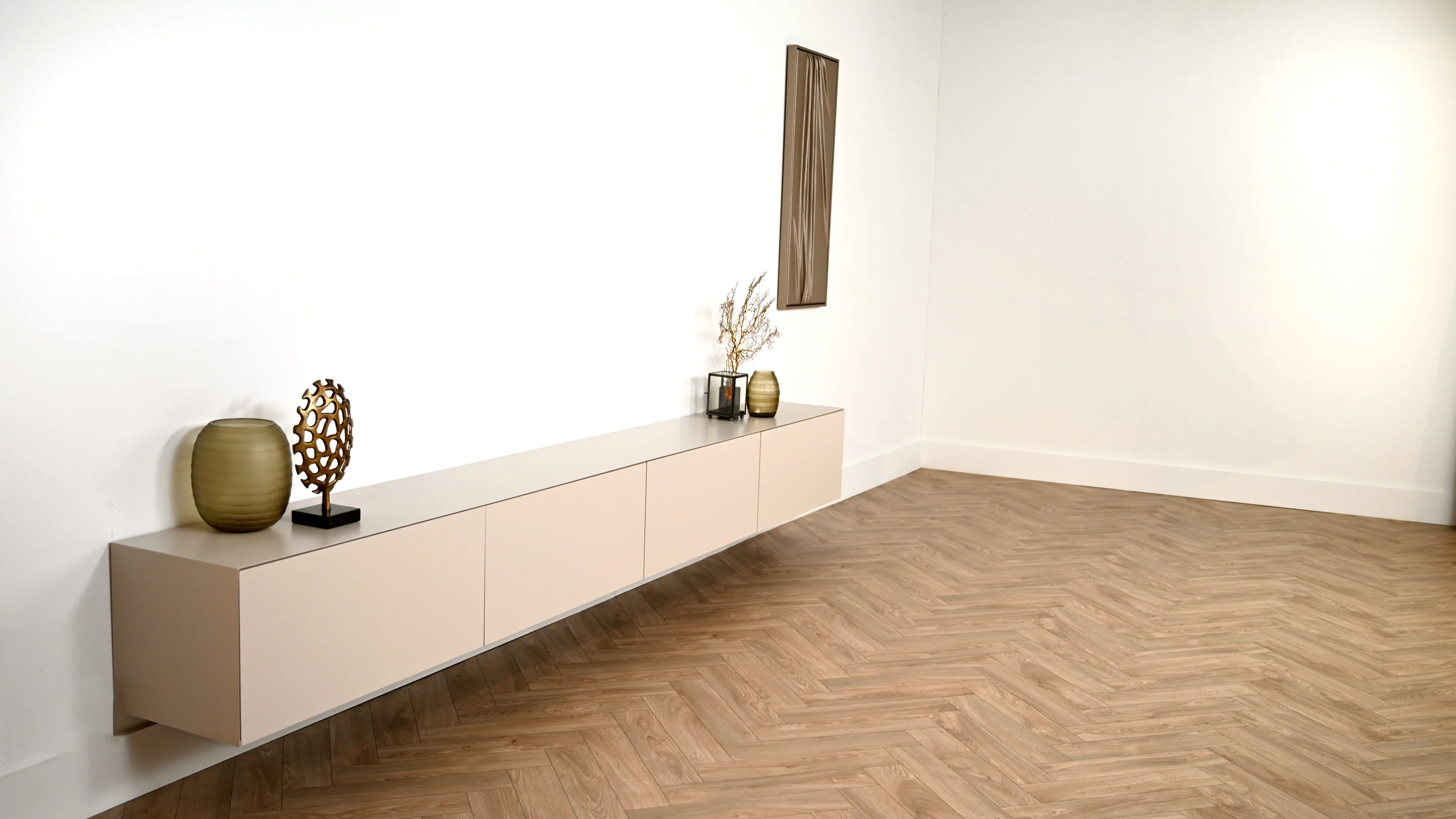 TV-meubel Zyan - Zwevend -  MDF - 4 kleppen - Image 7