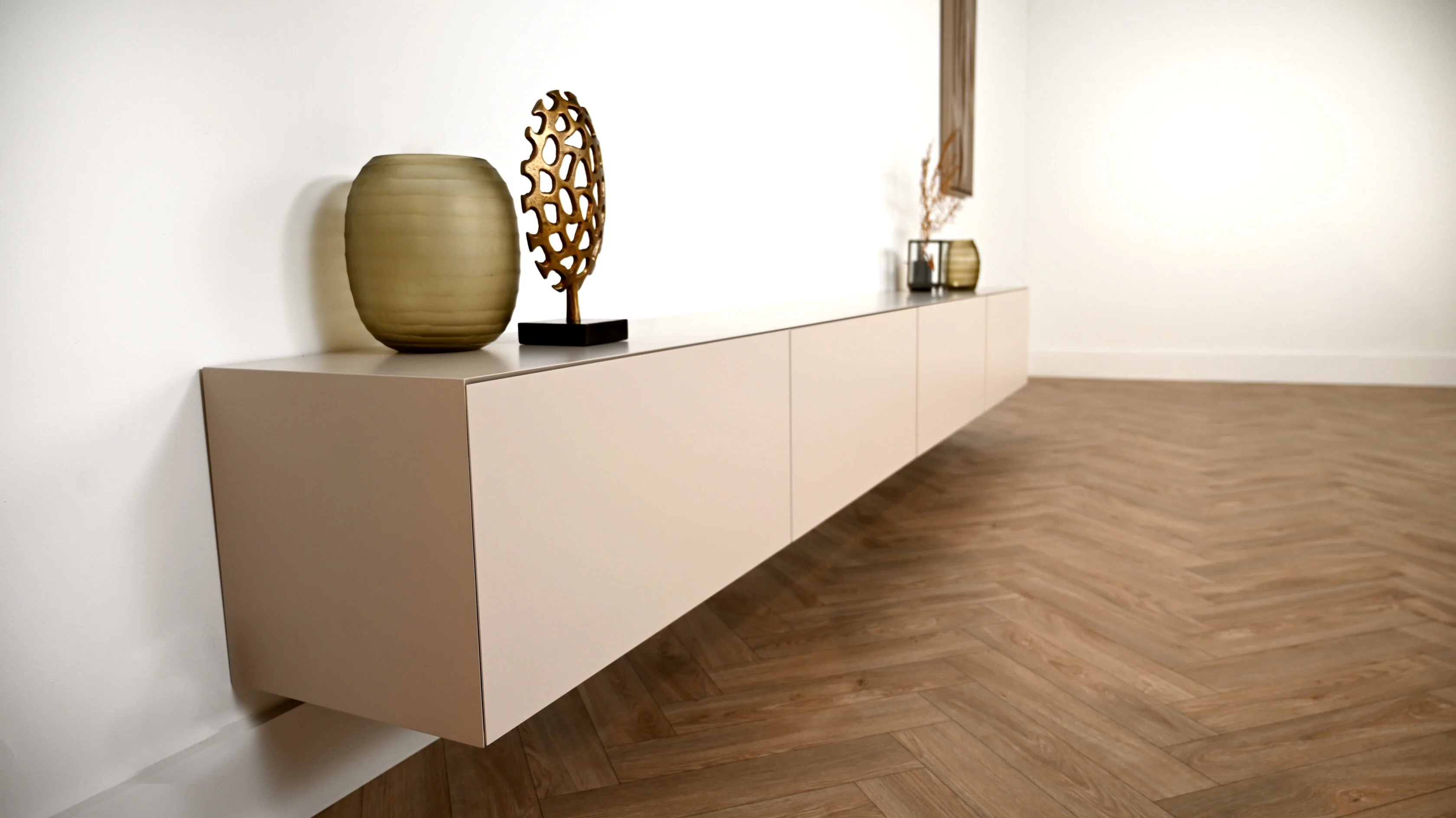 TV-meubel Zyan - Zwevend -  MDF - 4 kleppen - Image 8